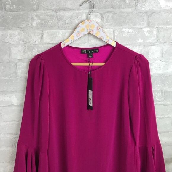 Nwt Elizabeth & James pink Mabel bell sleeve dress - Picture 6 of 7
